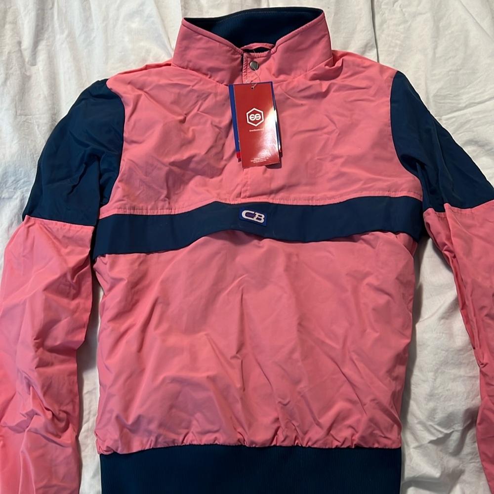 CB sports jacket S pink blue with tags few small stains may come out when washed